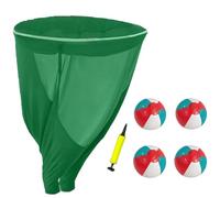 Granny Pants Yard Game Set, Giant Outdoor Party Games with 4 Bouncy Balls & Tire Pump, Fun Family Reunion & Adult Yard Games for Groups (Green)