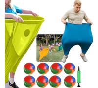 Granny Pants Yard Game Set, Granny Pants Game With 2 pants, 8 Throwing Bouncy Balls and 1 Pump, Funny Family games；party games adult；Kids Garden Toys for Outdoor, Birthday Party, sports day，Family Reu