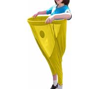 Granny Pants Yard Game Set, Granny Pants Outdoor Game, Giant Outdoor Party Game, Granny Pants Hula Hoop Game, for Party, Fun Family Reunions (Style A[1 Pants+12 Balloons+1 Pump], Yellow)