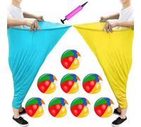 Granny Pants Yard Game Set with 2 Big Granny Pants 8 Inflatable Balls and Pump, Funny Outdoor Games for Adults and Kids, Perfect Garden Lawn Camping and Sports Day Activities