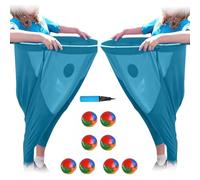 Granny Pants Yard Game Set with 8 Throwing Bouncy Balls and 1 Pumps, Granny Pants Yard Game for Adults, Funny Giant Stretchy Pants, Party Games Pants for Outdoor Birthday Party, Family Reunions