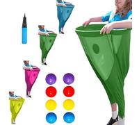 Granny Pants Yard Game Sets,4Pcs Freaky Party Games Pants with 8 Bouncy Balls,Suitable for family reunions or various party entertainment(Green)