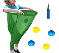 Granny Pants Yard Game Sets, Freaky Party Games Pants with 4 Bouncy Balls and Pump, Yard Games Field Family Reunion Game, Giant Outdoor Games Sets for Adults (1, Green)