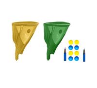 Granny Pants Yard Game Sets, Freaky Party Games Pants with 4 Bouncy Balls and Pump, Yard Games Field Family Reunion Game, Giant Outdoor Games Sets for Adults (2, Green+Yellow)