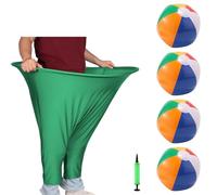 Granny Pants Yard Game Sets, Include 1 Green Freaky Party Games Pant, 4 Bouncy Balls, 1 Air Pump, Grandma Pant Game for Outdoor Yard Family Reunion Party Field