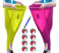 Granny Pants Yard Game,Yard Games Field Day Family Reunion Game Giant Outdoor Game Sets for Adults,Elastic Balls+Pump,Giant Outdoor Recreational Tossing Games (2set-B)