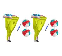 Granny Pants Yard Toss Game, Outdoor Game Party for Adults and Kids, 2 Pairs of Weird Pants Set with 4 Bouncy Balls and 2 Air Pumps, Suitable for Outdoor Birthday Parties, Family Gatherings (yellow)