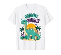 Granny Saurus Dinosaur Family Matching Grandma Value Graphic T-Shirt, Men, White, S