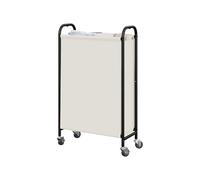 GRANNY SAYS 80L Slim Laundry Basket on Wheels, Fabric Rolling Laundry Basket, Narrow Clothes Organiser, Tall Hamper for Closet Laundry Room Bathroom, Beige