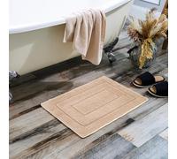 GRANNY SAYS Bath Mat 40 x 60 cm, Pack of 1 Bath Rug for Bathroom, Non-Slip Super Absorbent Bath Mats for Bathroom Floor, Extra Soft Bathmat Mat Decorative, Microfiber Fluffy Bath Rug Washable, Khaki