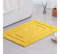 GRANNY SAYS Bath Mat 40 x 60 cm, Pack of 1 Bath Rug for Bathroom, Non-Slip Super Absorbent Bath Mats for Bathroom Floor, Extra Soft Bathmat Mat Decorative, Microfiber Fluffy Bath Rug Washable, Yellow