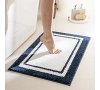 GRANNY SAYS Bath Mat 50 x 80 cm, Pack of 1 Bathroom Mat, Non Slip Bathroom Mats Washable, Super Absorbent Bath Mat, Soft Bath Rugs for Floor, Plush Bath Mat Decorative, Bathroom Rug Waterproof, Navy