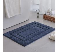 GRANNY SAYS Bathroom Mat 50 x 80 cm, Navy Blue Bath Mat, Super Absorbent Bath Rug, Microfiber Fluffy Bathroom Rugs, Machine Washable Bathmat Non-Slip, Decorative Bathroom Mats and Rugs for Tub Floor