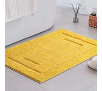 GRANNY SAYS Bathroom Mat 50 x 80 cm, Pack of 1 Bathroom Mat, Anti Slip Bath Mat for Tub, Super Soft Bathroom Matt Absorbent, Microfiber Bath Rugs, Machine Washable Bathroom Rug for Floor, Yellow