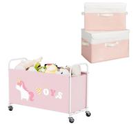 GRANNY SAYS Bundle of Toy Organiser with Wheels and Clothes Storage Boxes