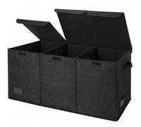 GRANNY SAYS Extra Large Storage Box with Lid, Pack of 1 Toy Box, Foldable Fabirc Box with Lid, Toy Organiser for Kids, Toys Chest for Organising Child's Room Bedroom, Black, 96 x 33 x 40 cm