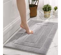 GRANNY SAYS Grey Bath Mat 50 x 80 cm, Non Slip Bath Mats for Bathroom Accessories Decor, Super Absorbent Bathmat, Microfiber Thick Bath Rug, Machine Washable Bath Matt, Anti Slip Bath Foot Rug Fluffy