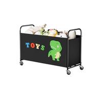 GRANNY SAYS Kids Toy Storage Box with Wheels, 135L Toys Organiser, Black | 360° Swivel Casters Kids Toy Storage Box, Toddlers Toy Bin for Children Nursery Organising Baby Plush Toys, Large Toybox