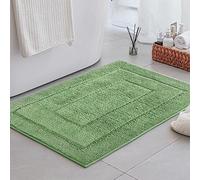 GRANNY SAYS Large Bath Mat for Bathroom 60 x 90 cm, Super Soft Microfiber Fluffy Rug, Water Absorbent, Machine Washable, Non-Slip, Green