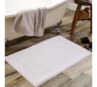 GRANNY SAYS White Bathroom Mat 60 x 90 cm, Non-Slip Bathroom Rug, Super Absorbent Bath Mats, Extra Soft Bathroom Matt, Microfiber Shaggy Bath Rugs Decorative, Machine Washable Bathroom Rug for Floor