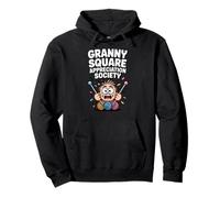 Granny Square Appreciation Society Retro Bubble Text Pullover Hoodie