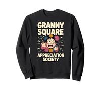 Granny Square Appreciation Society Yarn Cartoon Cute Sweatshirt