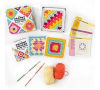 Granny Square Crochet Cards Deck, 50 Pieces Mix and Match Designs Crochets Cards, Knitting Granny Square Crochet Book, for Beginners for Crochets Blankets, Patches (A01)