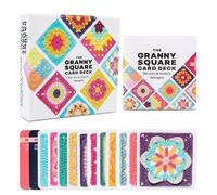 Granny Square Crochet Cards, Pack of 50, Granny Square, Granny Square Spanner, Granny Squares Crochet Book, Granny Square Crochet Cards, Suitable for Beginners, Comes with Brochure