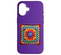 Granny Square Crochet Pattern Seventies Retro Case for iPhone 16