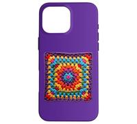 Granny Square Crochet Pattern Seventies Retro Case for iPhone 16 Pro Max