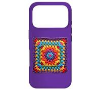 Granny Square Crochet Pattern Seventies Retro Case for iPhone 17 Pro