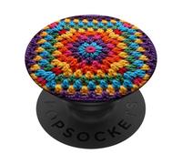 Granny Square Crochet Pattern Seventies Retro PopSockets Adhesive PopGrip