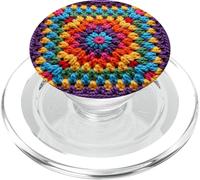 Granny Square Crochet Pattern Seventies Retro PopSockets PopGrip for MagSafe