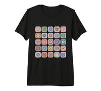 Granny Square Crochet Style Pattern Premium T-Shirt