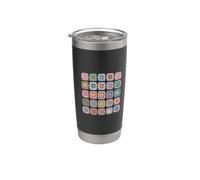 Granny Square Crochet Style Pattern Stainless Steel Insulated Tumbler