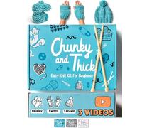 Granny Squirrel Complete Knitting Kit for Beginners - Learn to Knit Kit with Thick Yarn, Bamboo Needles & More - Includes Video Tutorials & Written Guide