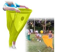 Granny Trousers Garden Game Set: 1 Giant Comical Trousers with 2 Soft Balls - Ultimate Fun Outdoor Party Activity for Team Building, Family Gatherings & Birthday Parties (Yellow)