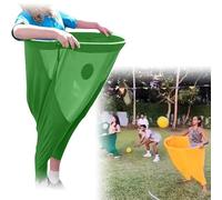 Granny Trousers Garden Game Set: 1 Giant Comical Trousers with 2 Soft Balls - Ultimate Fun Outdoor Party Activity for Team Building, Family Gatherings & Birthday Parties (Green)