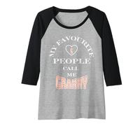 Granny's Favourites - My Favourite People Call Me Granny Raglan Baseball Tee