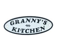 Granny's Kitchen Grandma Cast Iron Sign Plaque Wall Door House Home Nan