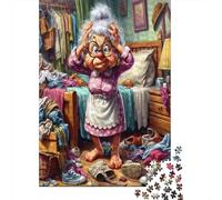 GrannyStressed Jigsaw Puzzles 1000Pc Recycled Paper MessyRoomCartoonPuzzle for Adults Jigsaw Puzzle Educational Game Challenge Family Game Great Gift Idea 38x26cm/1000pcs