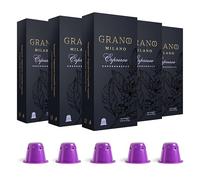 Grano Milano Espresso Coffee Capsules - 50 Pods Compatible with Nespresso Original line, Medium Roast - Intensity 9/12, Espresso Coffee Capsules Made in Italy