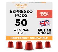 Grano Milano French Roast 50 Pods Compatible with Nespresso Original Line