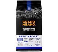 Grano Milano French Roast Coffee Beans 1kg, Extra Strong Dark Roast
