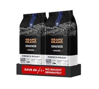 Grano Milano French Roast Coffee Beans 2kg, Extra Strong Dark Roast