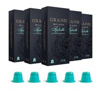 Grano Milano Ristretto Coffee Capsules - 50 Pods Compatible with Nespresso Original line, Medium Roast - Intensity 10/12, Espresso Coffee Capsules Made in Italy