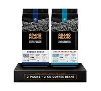 Grano Milano Variety Pack Coffee Beans 2kg, Extra Strong Dark Roast