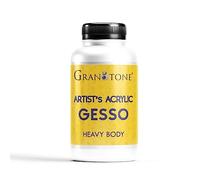 GRANOTONE Acrylic Gesso Water Base | Matte Finish | Interior/Exterior Use | Long Lasting For Acrylic Painting | Non-Toxic Universal Gesso Finish Primer, White