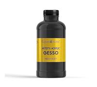 GRANOTONE Acrylic Gesso Water Base Non-Toxic Universal Gesso Primer to Apply as an Undercoat Before Painting for Extra Coverage - Ideal for Pro Artist, Hobby Painters & Kid - 500ml (Black)