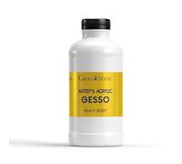 GRANOTONE Acrylic Gesso White 200 ML Water Base | Matte Finish | Interior/Exterior Use | Long Lasting For Acrylic Painting | Non-Toxic Universal Gesso Finish Primer
